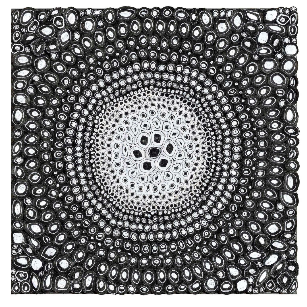 Kaleidoscope Square B Black/White