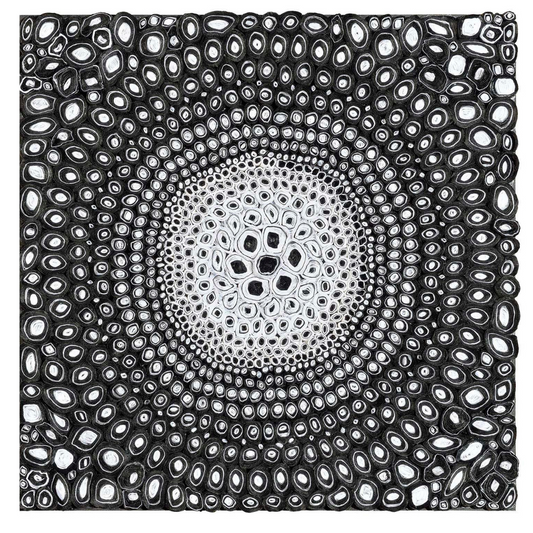 Kaleidoscope Square B Black/White