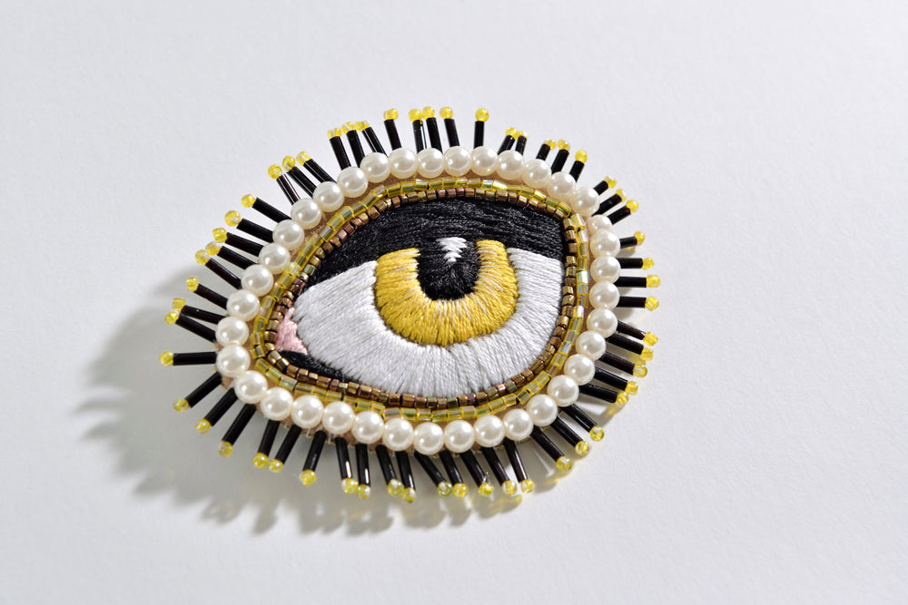 Brooch Yellow Eye