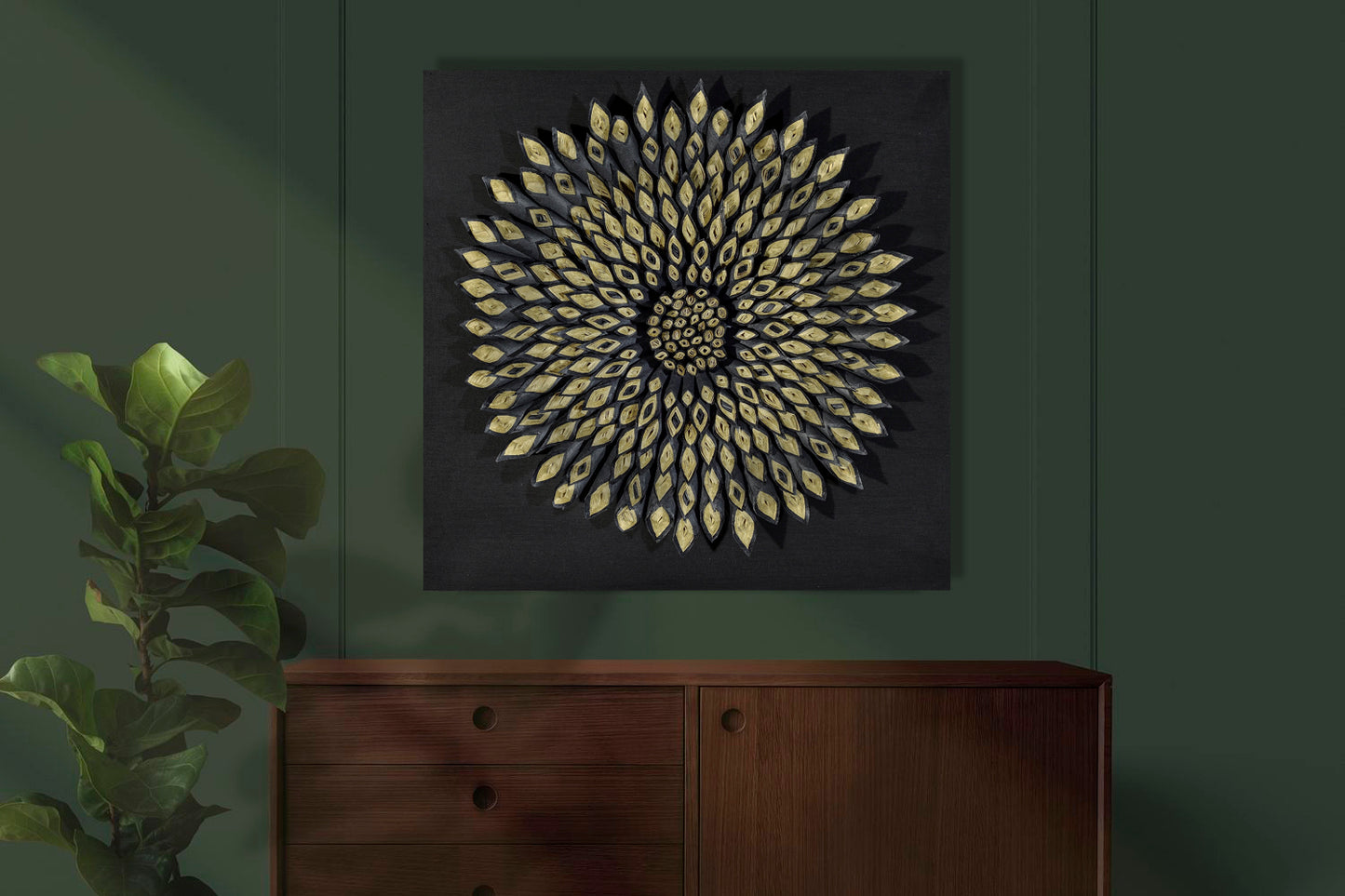 Paper Art Flower Gold A