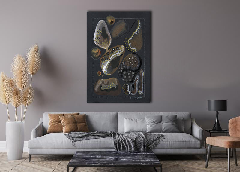 Watercolours Brown Pebbles C